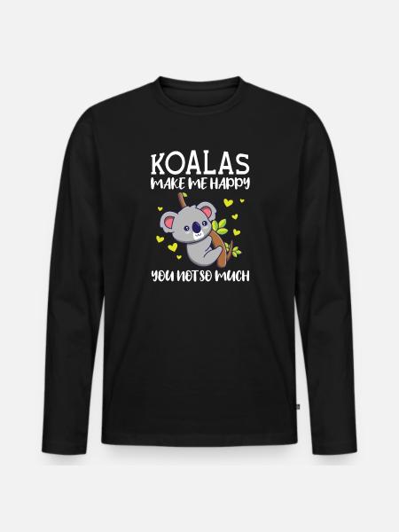 Koala Koala Koala's Gift - Men's Premium Organic Long Sleeve Shirt - black