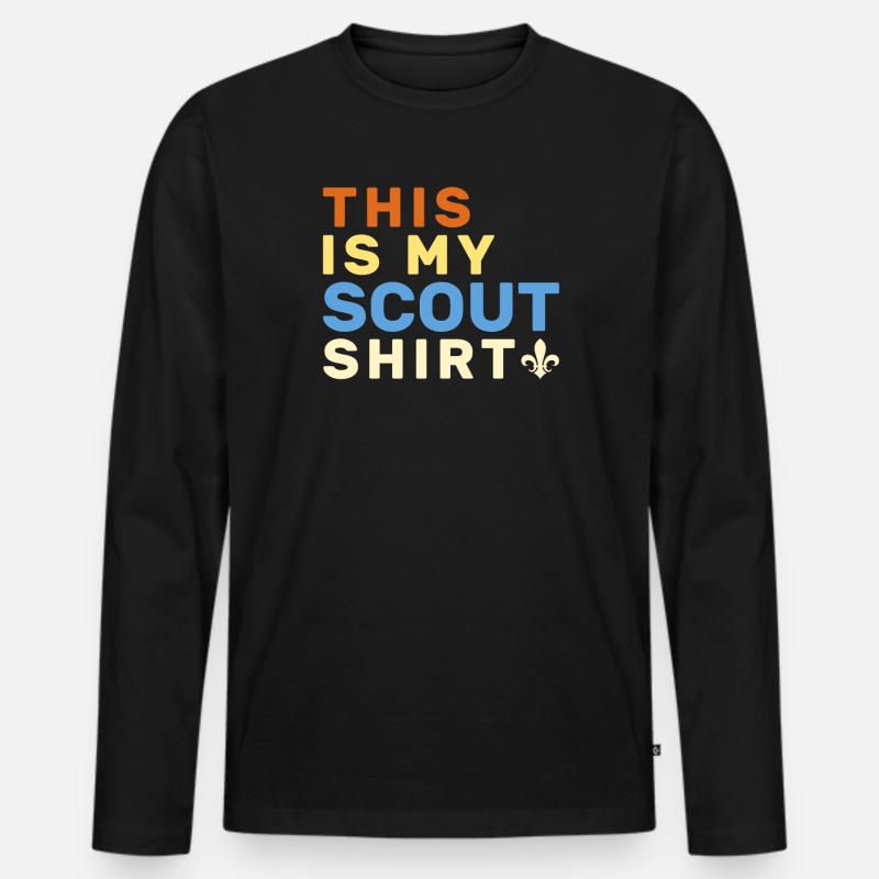 Scouting Scouting Geschenk - Männer Premium Bio Langarmshirt - Schwarz