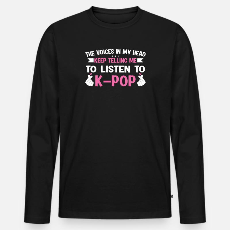 K-Pop K-Pop Geschenk - Männer Premium Bio Langarmshirt - Schwarz