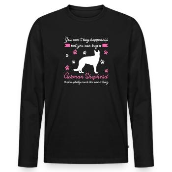 German Shepherd German Shepherd - Men's Premium Organic Long Sleeve Shirt - black - Front - Nico (187cm)