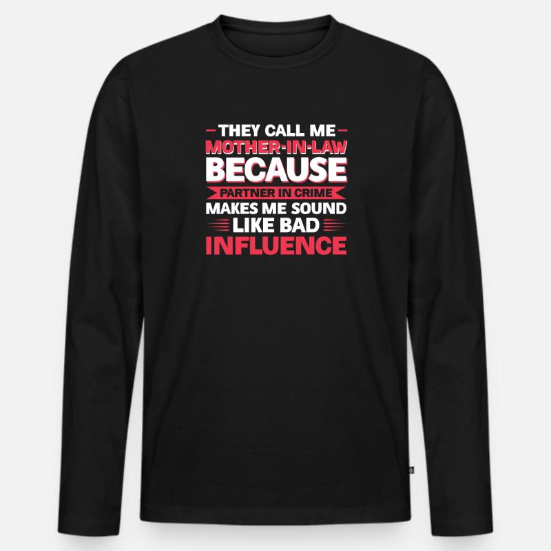 Schwiegermutter Schwiegermutter Familie Geschenk - Männer Premium Bio Langarmshirt - Schwarz