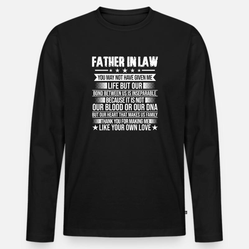 Schwiegervater Schwiegervater Geschenk - Männer Premium Bio Langarmshirt - Schwarz