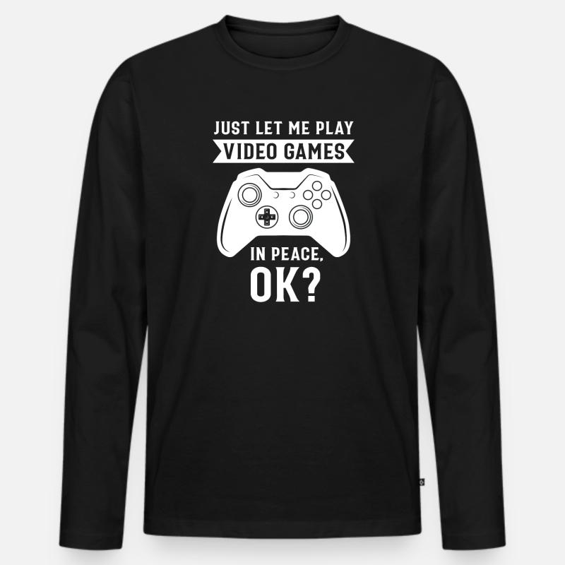 Gaming Gaming Geschenk - Männer Premium Bio Langarmshirt - Schwarz