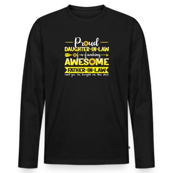 Daughter-in-law Father-in-law Daughter-in-law - Men's Premium Organic Long Sleeve Shirt - black - Front - Nico (187cm)