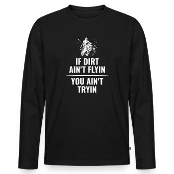 Bike Motorcycle Motorcycle Motorcycle Gift - Men's Premium Organic Long Sleeve Shirt - black - Front - Nico (187cm)