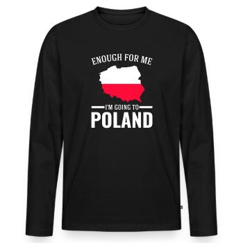 Polnische Polen Polnische Flagge Geschenk - Männer Premium Bio Langarmshirt - Schwarz - Vorne - Nico (187cm)