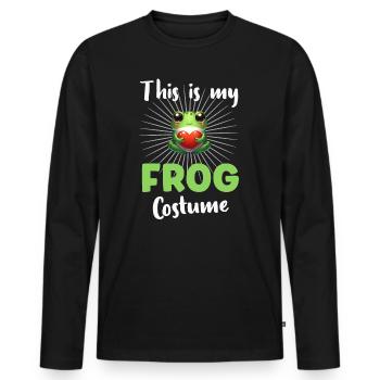 Frog Frogs - Men's Premium Organic Long Sleeve Shirt - black - Front - Nico (187cm)