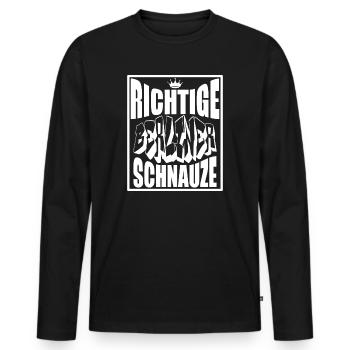 Berlin Souvenir Touristen Hauptstadt Metropole BLN - Männer Premium Bio Langarmshirt - Schwarz - Vorne - Nico (187cm)