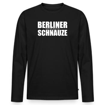 Berlin Souvenir Touristen Hauptstadt Metropole BLN - Männer Premium Bio Langarmshirt - Schwarz - Vorne - Nico (187cm)