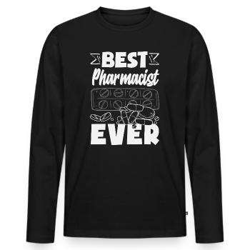 Apotheker Pharmazeutisch-technischer - Männer Premium Bio Langarmshirt - Schwarz - Vorne - Nico (187cm)