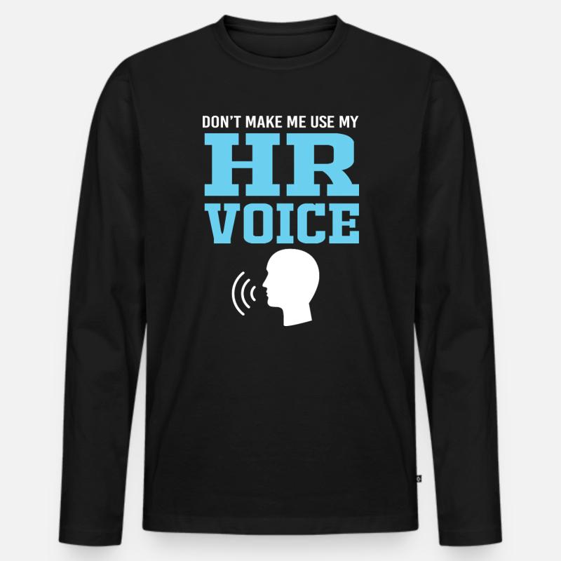 HR Manager - Männer Premium Bio Langarmshirt - Schwarz