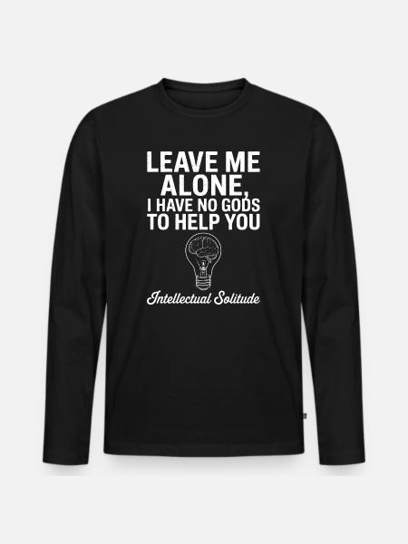 Intellectual Solitude Lightbulb - Men's Premium Organic Long Sleeve Shirt - black