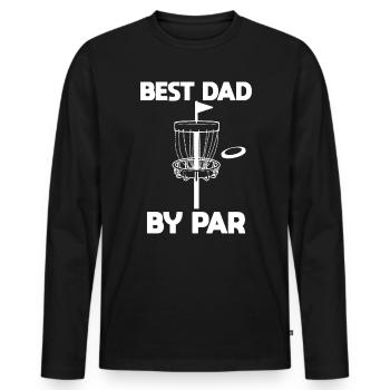 Best Dad By Par Papa Golfen Golfer - Männer Premium Bio Langarmshirt - Schwarz - Vorne - Nico (187cm)