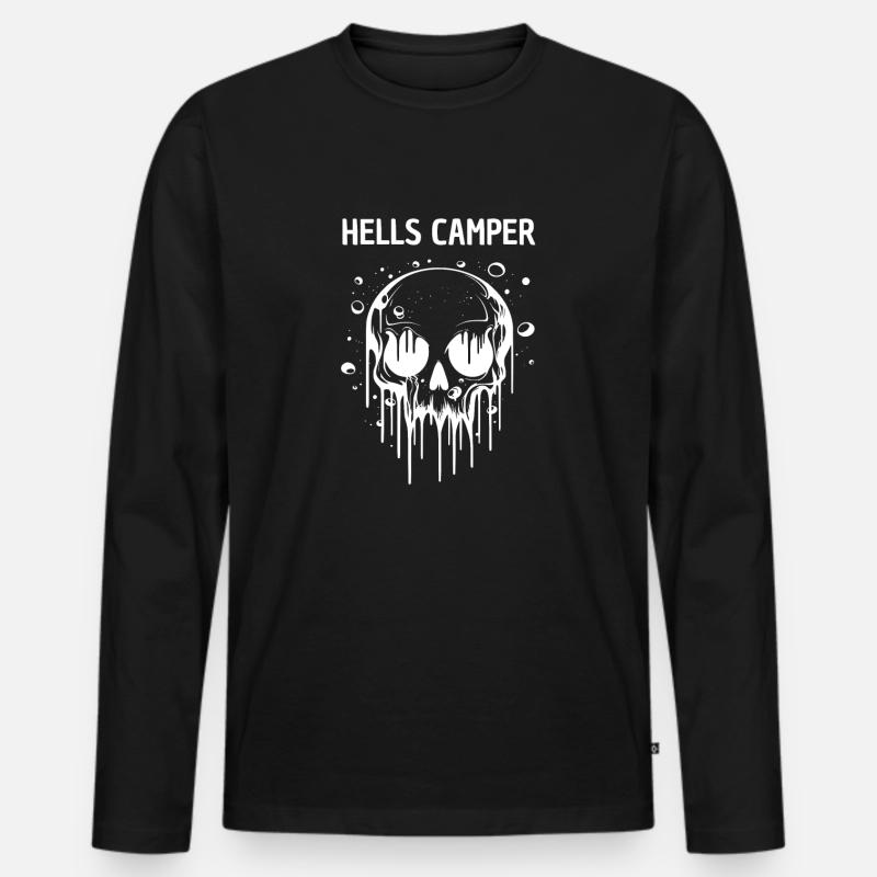 HELLS CAMPER - Männer Premium Bio Langarmshirt - Schwarz