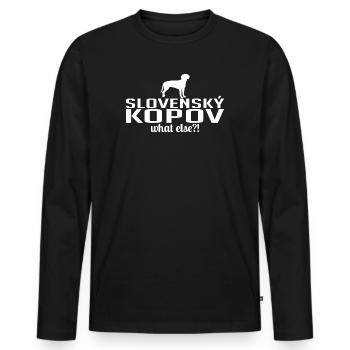 SLOVENSKY KOPOV quoi d'autre discours de chien de Wilsign - T-shirt manches longues Premium bio Homme - noir - Devant - Nico (187cm)