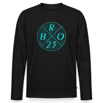 Bro 23 bro 23 - Männer Premium Bio Langarmshirt - Schwarz - Vorne - Nico (187cm)