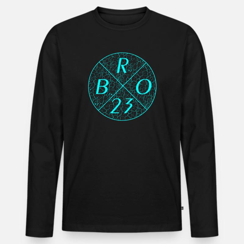 Bro 23 bro 23 - Männer Premium Bio Langarmshirt - Schwarz