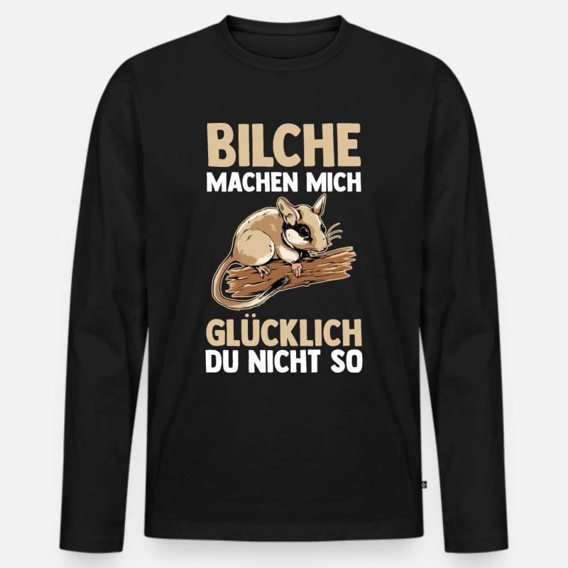 Bilch - Männer Premium Bio Langarmshirt - Schwarz