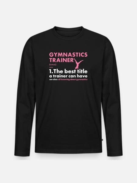 Sports Coach Gymnastics - Men's Premium Organic Long Sleeve Shirt - black