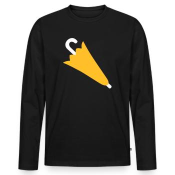 umbrella - Men's Premium Organic Long Sleeve Shirt - black - Front - Nico (187cm)