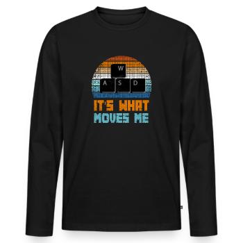 PC Gamer Cadeau - T-shirt manches longues Premium bio Homme - noir - Devant - Nico (187cm)