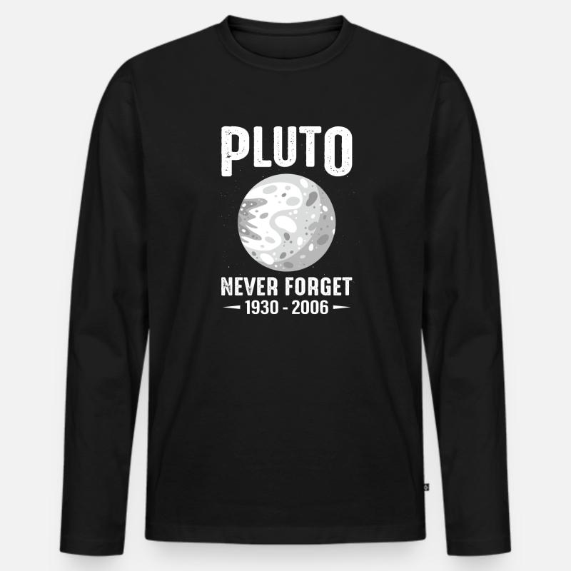 Pluto - Männer Premium Bio Langarmshirt - Schwarz