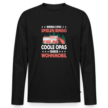 Opa Wohnmobil Wohnwagen Camping Geschenk - Männer Premium Bio Langarmshirt - Schwarz - Vorne - Nico (187cm)