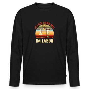 Chemiker Chemie Labor - Männer Premium Bio Langarmshirt - Schwarz - Vorne - Nico (187cm)