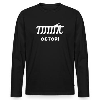Pi - Octopi - Männer Premium Bio Langarmshirt - Schwarz - Vorne - Nico (187cm)