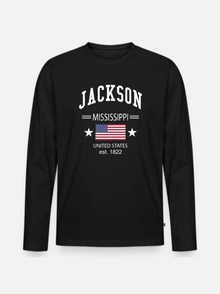 Jackson - Men's Premium Organic Long Sleeve Shirt - black