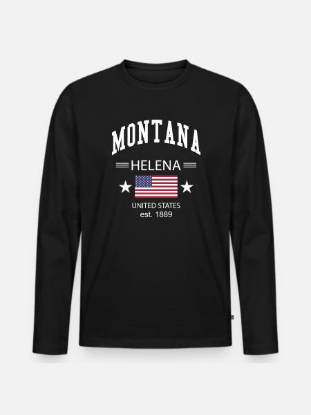 Montana - Men's Premium Organic Long Sleeve Shirt - black