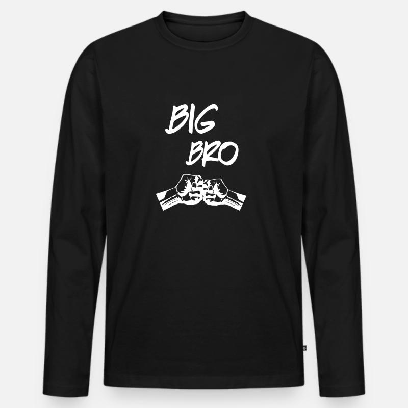 Big Bro Faust - Männer Premium Bio Langarmshirt - Schwarz