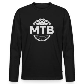 VTT VTT - T-shirt manches longues Premium bio Homme - noir - Devant - Nico (187cm)