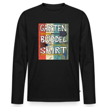 Garten Buddel Shirt Retro Garten - Männer Premium Bio Langarmshirt - Schwarz - Vorne - Nico (187cm)