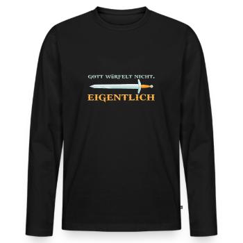 Pen and Paper RPG Games Fantasy Game T-Shirt - Men's Premium Organic Long Sleeve Shirt - black - Front - Nico (187cm)