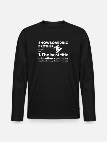Sport Brother Snowboarding - Men's Premium Organic Long Sleeve Shirt - black