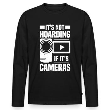 Geisterjäger | Gruselig Geister Spuk Geschenkidee - Männer Premium Bio Langarmshirt - Schwarz - Vorne - Nico (187cm)