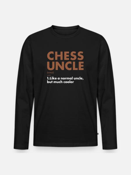 Chess Player Uncle Definition Chess - Men's Premium Organic Long Sleeve Shirt - black