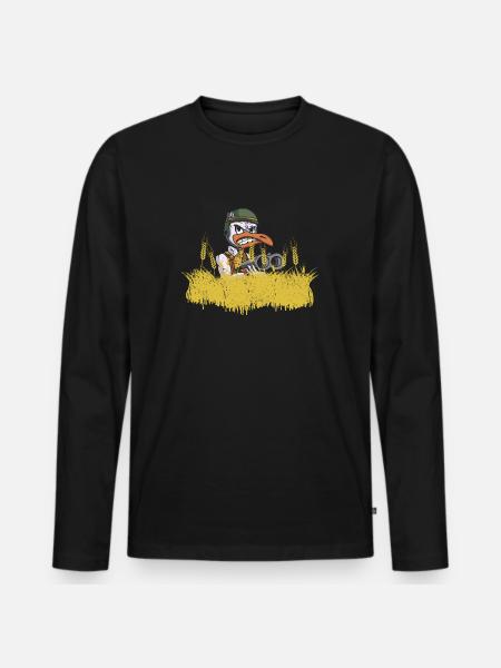 Geese Hunter Goose Hunting - Men's Premium Organic Long Sleeve Shirt - black
