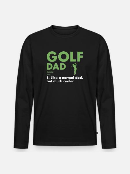 Sport Dad Definition Golf - Männer Premium Bio Langarmshirt - Schwarz