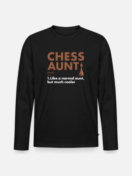 Chess Player Aunt Definition Chess - Men's Premium Organic Long Sleeve Shirt - black