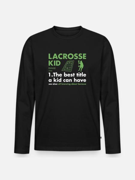 Sport Kid Definition Lacrosse - Men's Premium Organic Long Sleeve Shirt - black