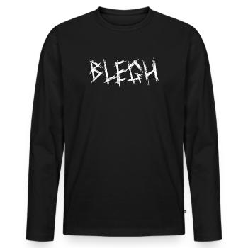 Blegh Metalcore Deathcore - Männer Premium Bio Langarmshirt - Schwarz - Vorne - Nico (187cm)