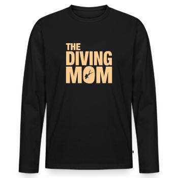 Diving Woman, The Diving Mom - Männer Premium Bio Langarmshirt - Schwarz - Vorne - Nico (187cm)