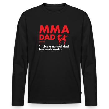 Sport Dad Definition MMA - Männer Premium Bio Langarmshirt - Schwarz - Vorne - Nico (187cm)