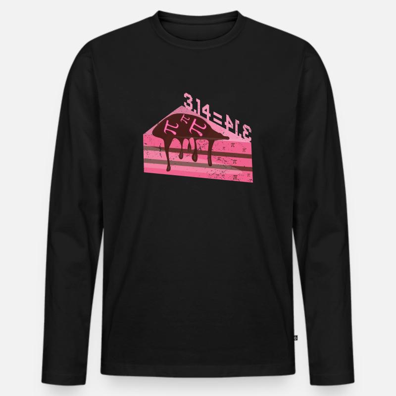 Math 3,14 = Pie Pi - Männer Premium Bio Langarmshirt - Schwarz