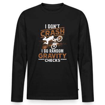 VTT VTT Downhill VTT - T-shirt manches longues Premium bio Homme - noir - Devant - Nico (187cm)
