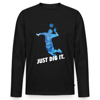 Volleyball Beach Volleyball - Men's Premium Organic Long Sleeve Shirt - black - Front - Nico (187cm)