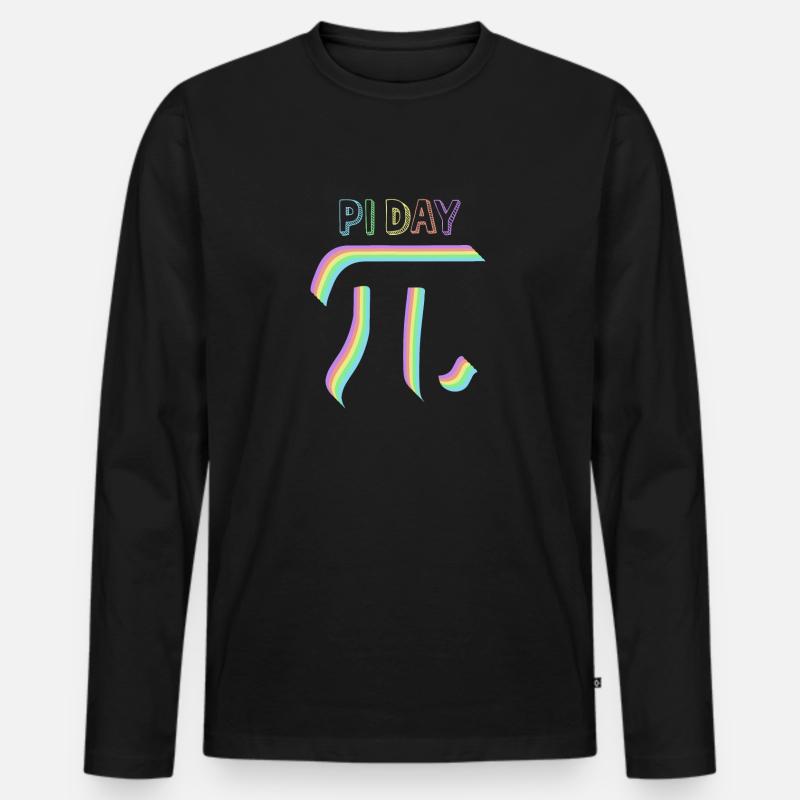 Math Pi-Symbol Pi - Männer Premium Bio Langarmshirt - Schwarz