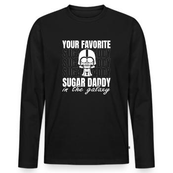 Your Favorite Sugar Daddy in the Galaxy Geschenk - Männer Premium Bio Langarmshirt - Schwarz - Vorne - Nico (187cm)
